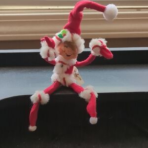 Annalee Christmas ~ 5" Red Peppermint Twist Elf ~ 2008